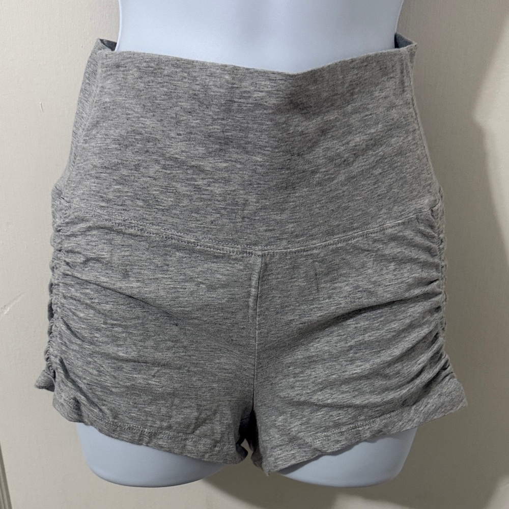 TNA High-Waisted Heather Gray Shorts